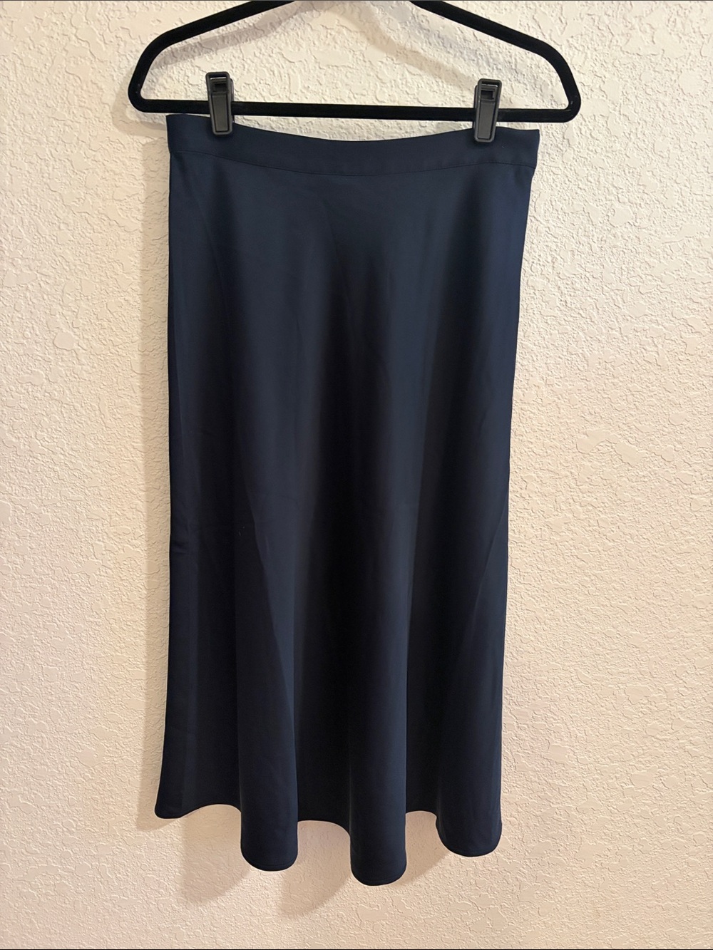 H&M Navy A-Line Midi Skirt